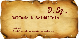 Dömök Szidónia névjegykártya